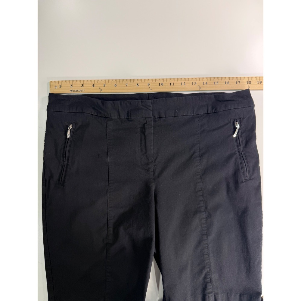 IZOD Golf Shorts Womens 14 Black Stretch Zipper Pockets Flat Front Activewear - Picture 6 of 8